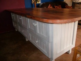 Hard wood top kitchen island